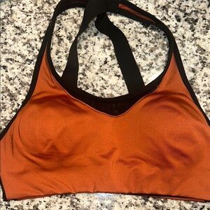Women's Orange and Black Sports Bra